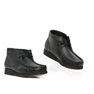 Youth Grasshoppers, Leather Reed, Casual Black Moccasins