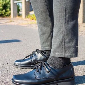 Mens Grasshoppers, Leather Cruz, Casual Black Lace Up